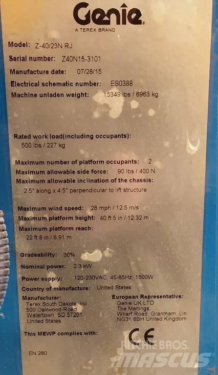 Genie Z 40/23 N RJ Bomlifte med knækarm