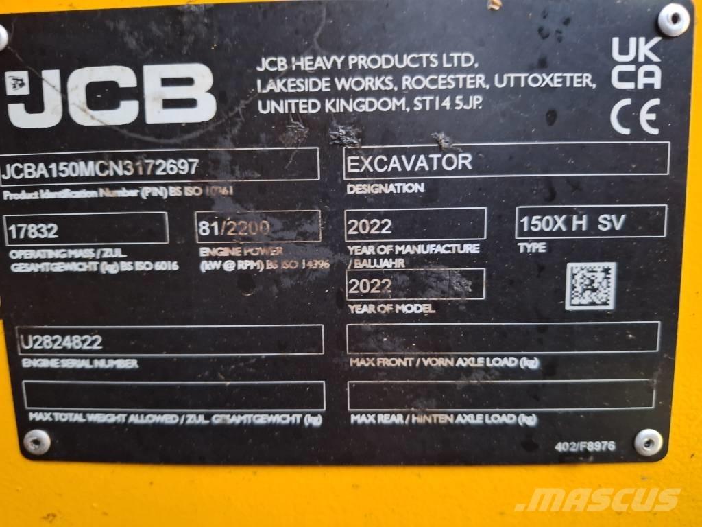 JCB X 150 HD Gravemaskiner på larvebånd