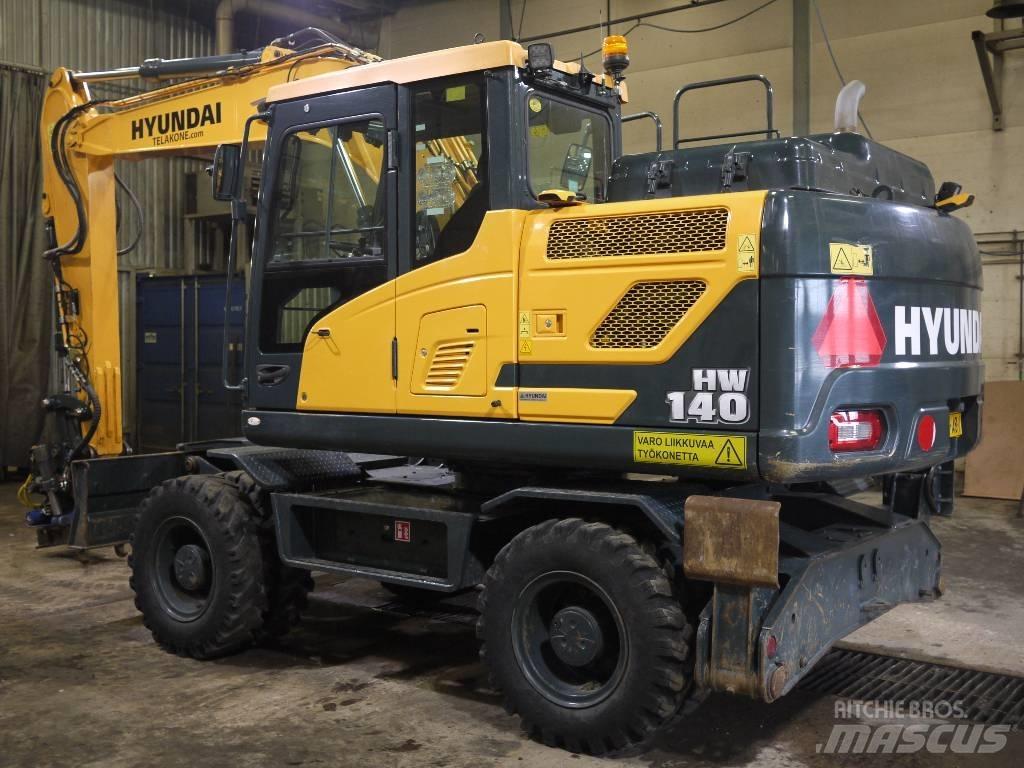 Hyundai HW 140 Gravemaskiner på hjul