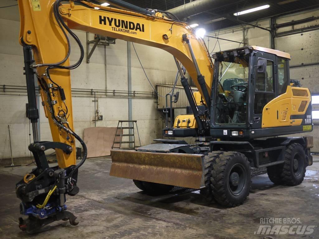 Hyundai HW 140 Gravemaskiner på hjul
