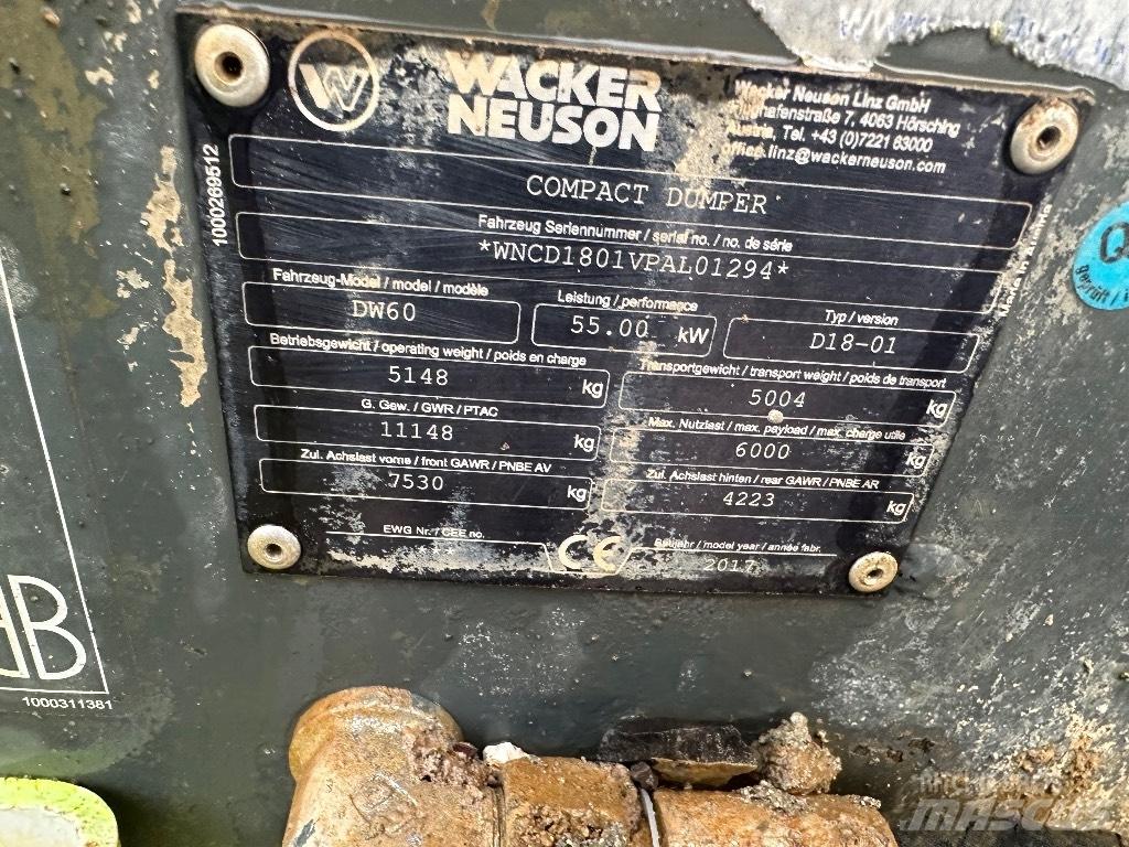 Wacker Neuson Dw60 Dumpere