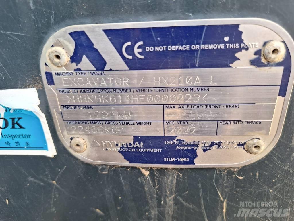 Hyundai HX210A L Gravemaskiner på larvebånd