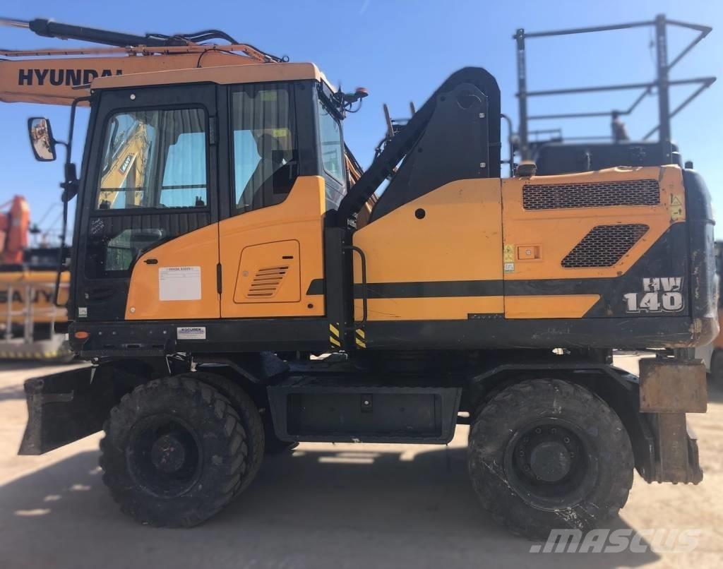 Hyundai HW140 Gravemaskiner på hjul