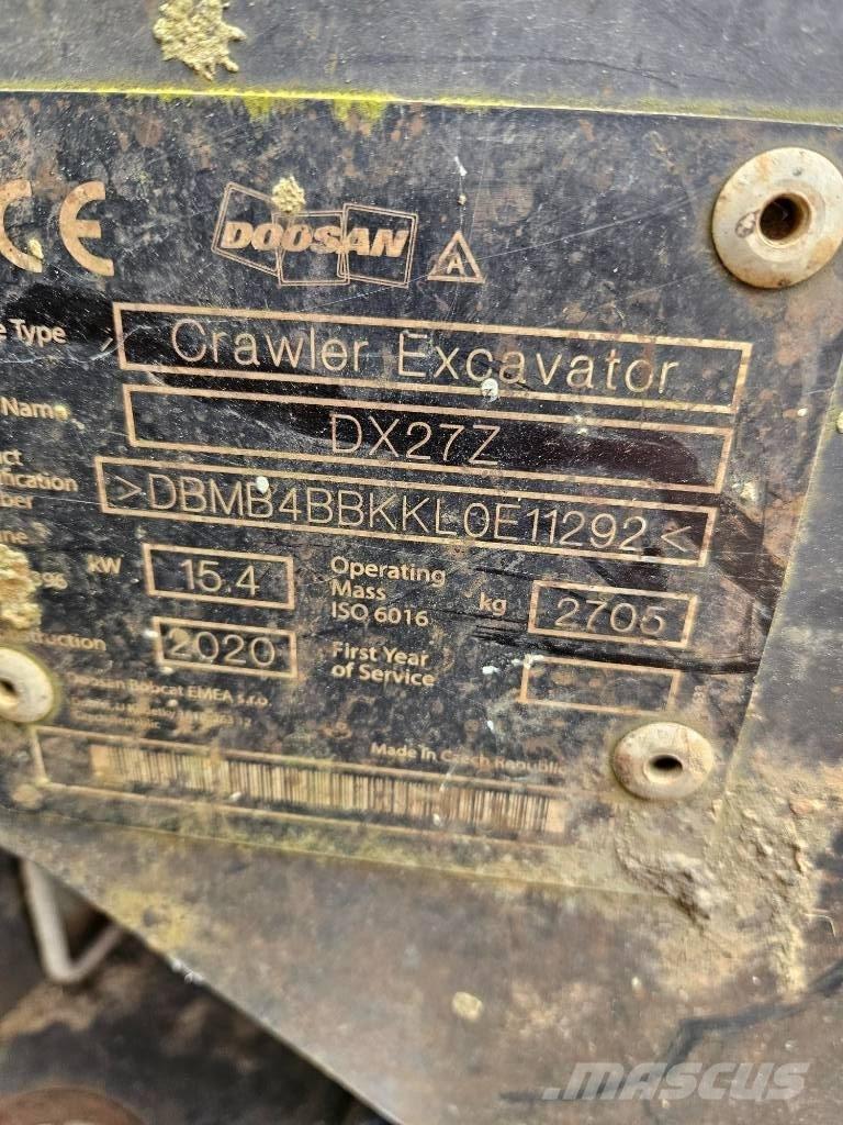Doosan DX 27 Z Minigravemaskiner