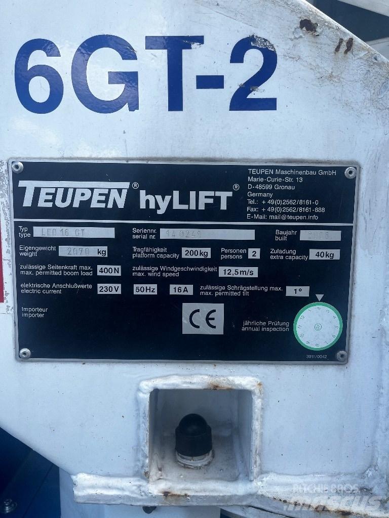 Teupen Leo 16GT Bomlifte med knækarm