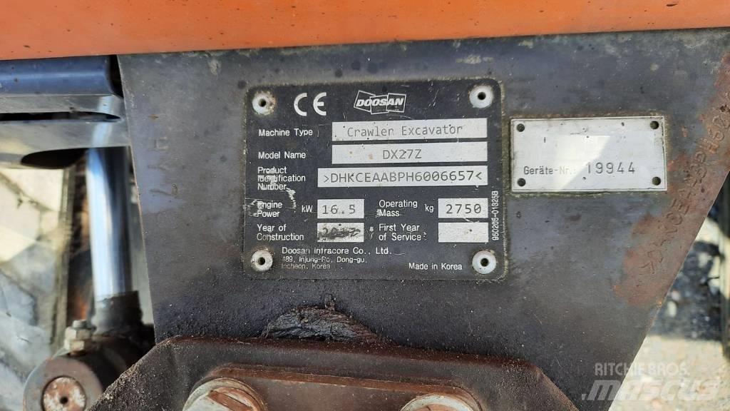 Doosan DX 27 Z Minigravemaskiner