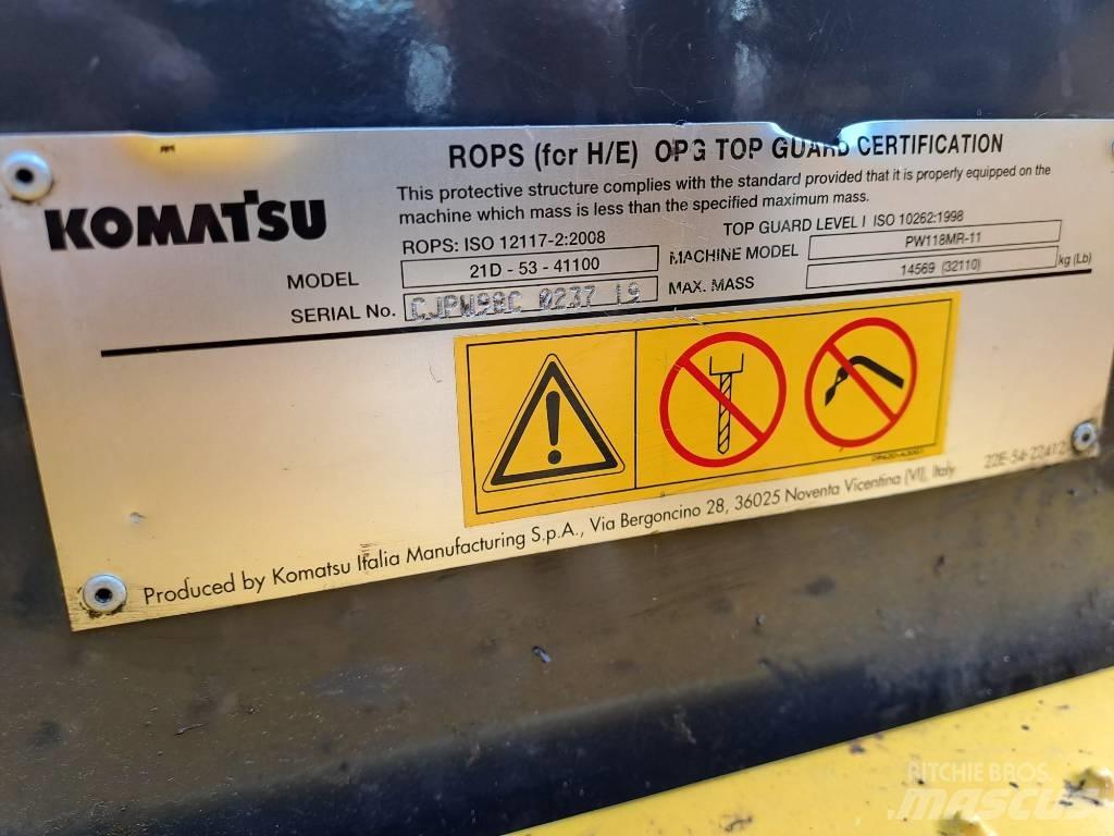 Komatsu PW118MR-11 Gravemaskiner på hjul