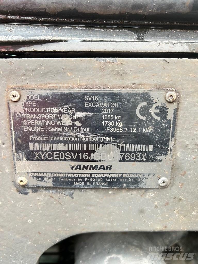Yanmar SV 16 Minigravemaskiner