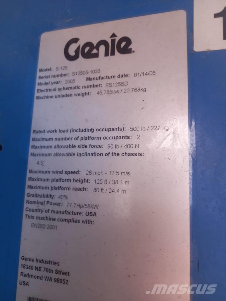 Genie S 125 Teleskoplifte