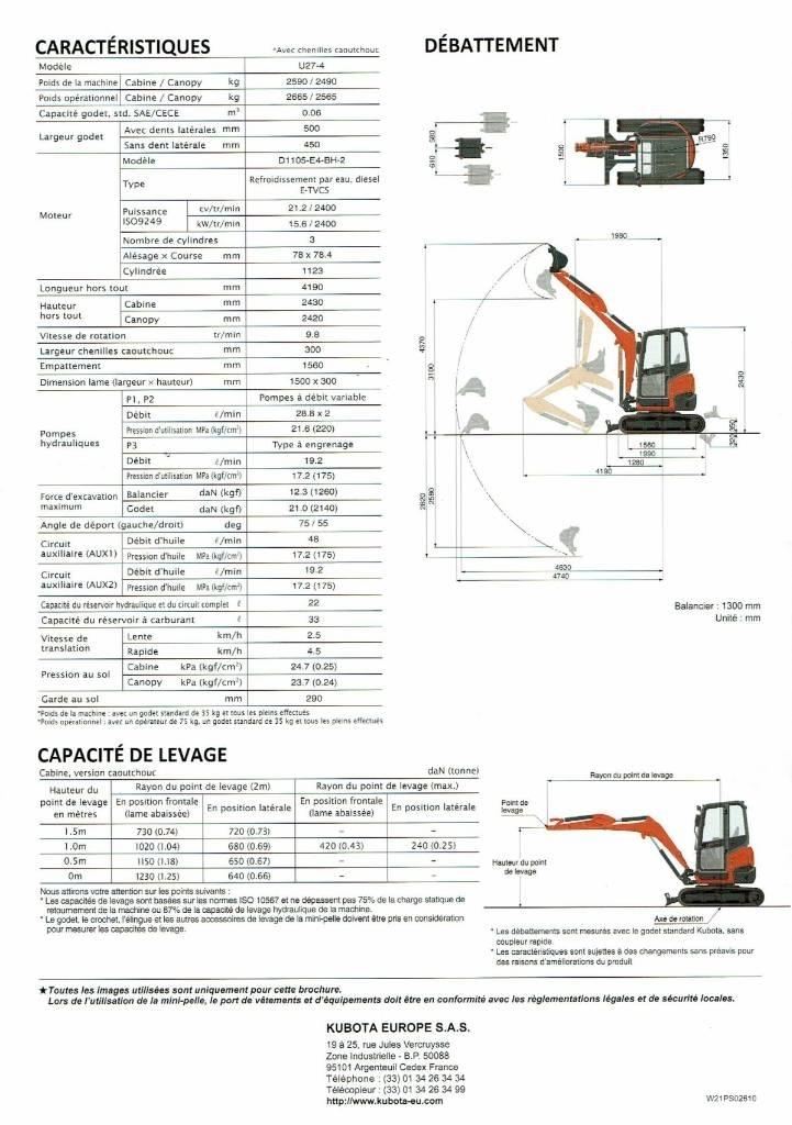 Kubota U 27-4 Minigravemaskiner