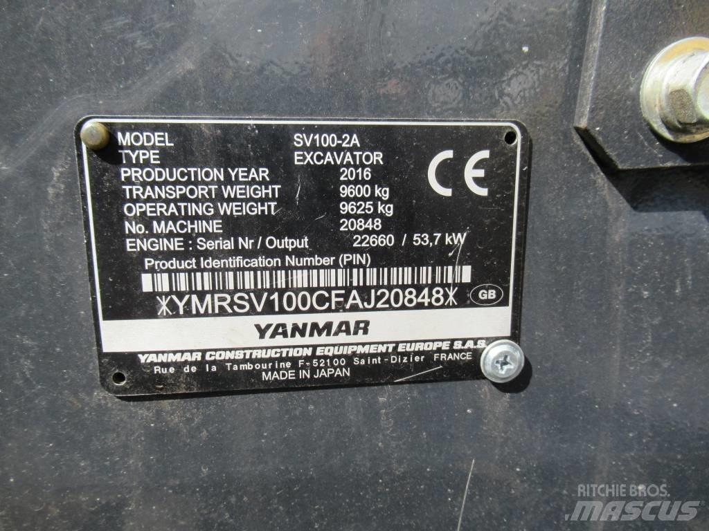 Yanmar SV 100-2A Midi-gravemaskiner 7t - 12t