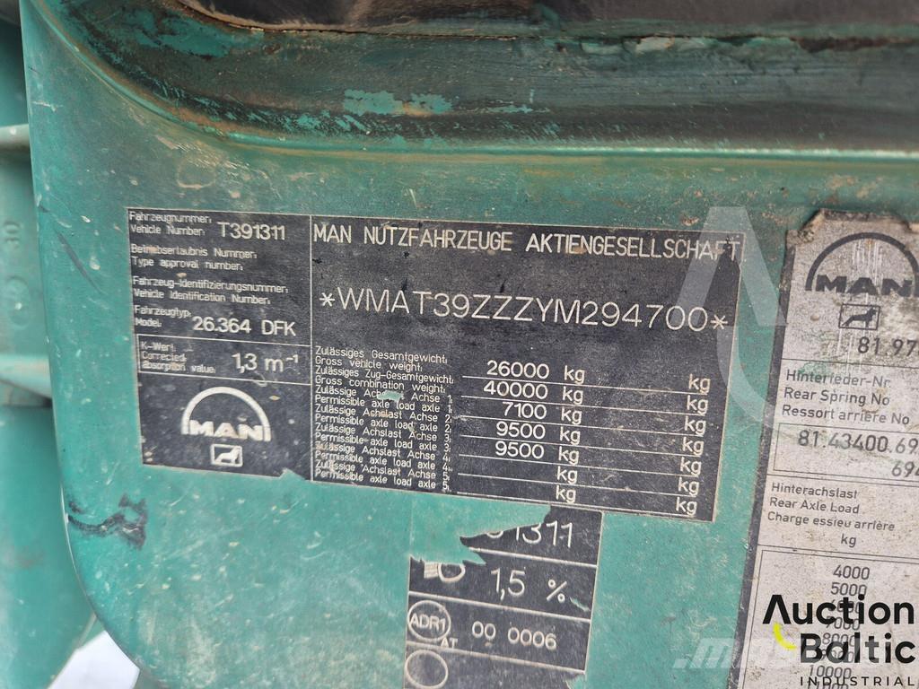 MAN 26.364 Lastbiler med tip