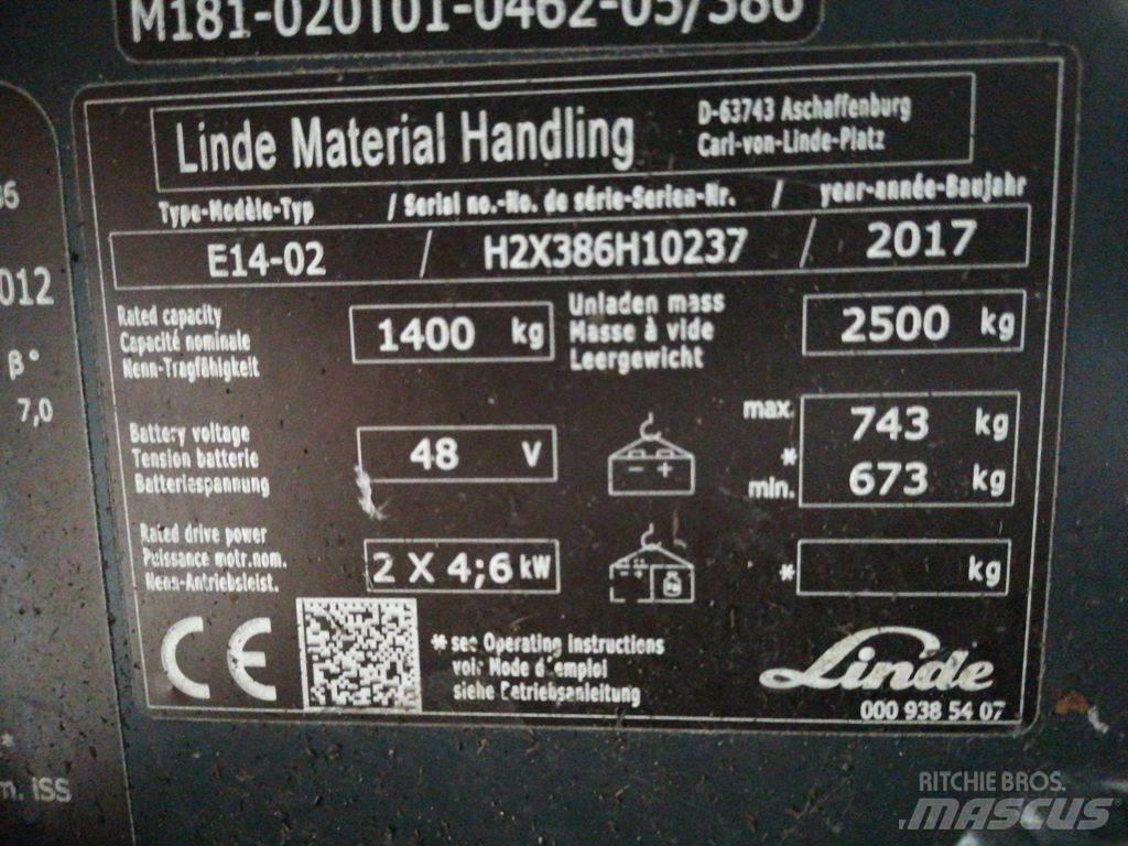 Linde E14-02 El gaffeltrucks