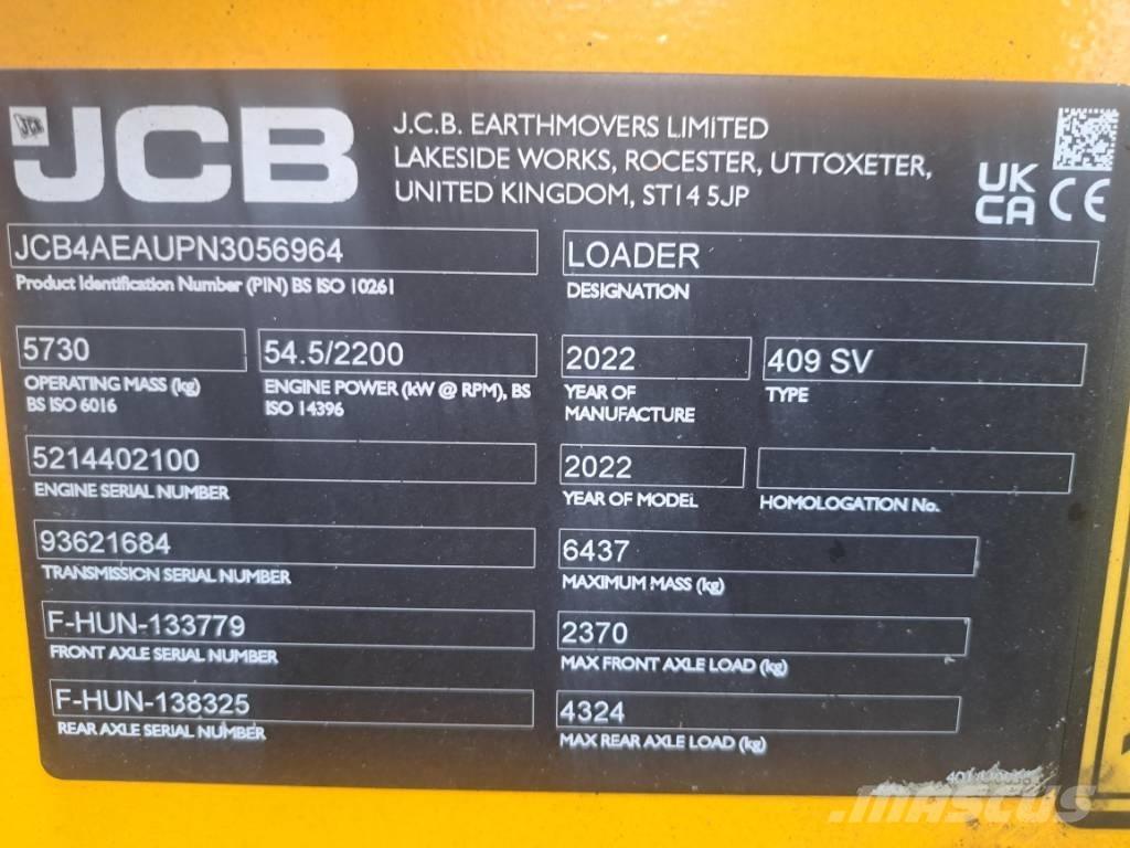 JCB 409 Læssemaskiner på hjul