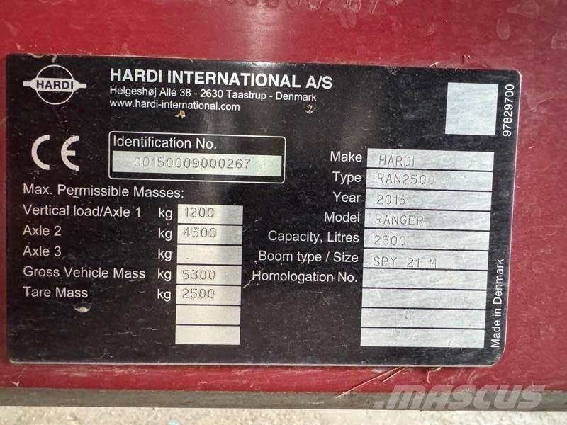 Hardi Ranger 2500 Trailersprøjter
