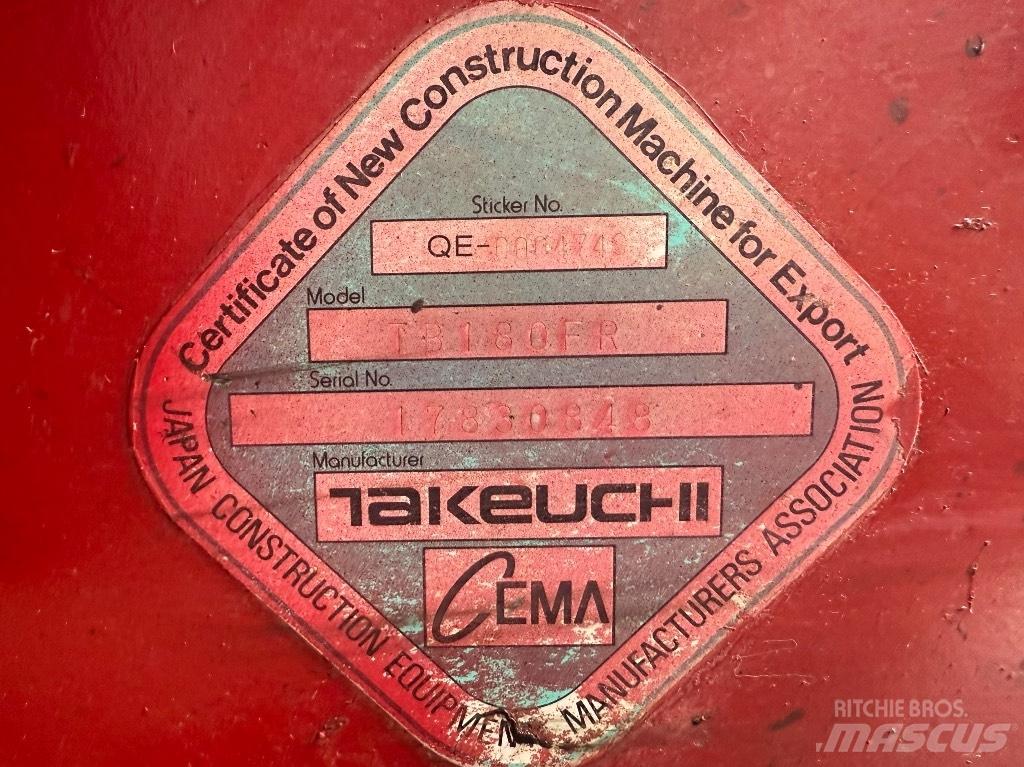 Takeuchi TB 180 FR Midi-gravemaskiner 7t - 12t