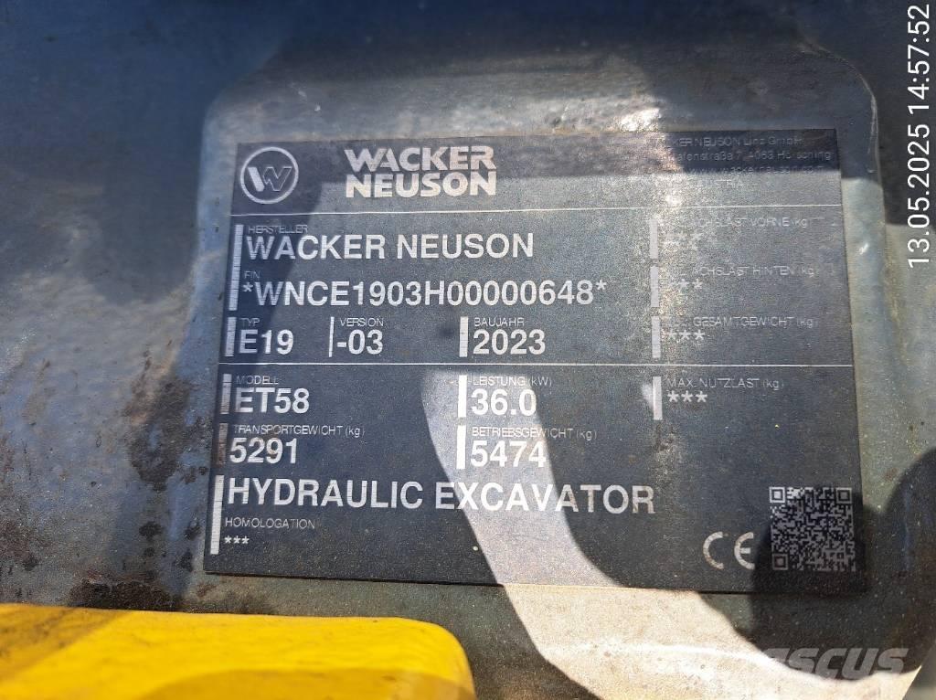 Wacker Neuson ET58 Gravemaskiner på larvebånd