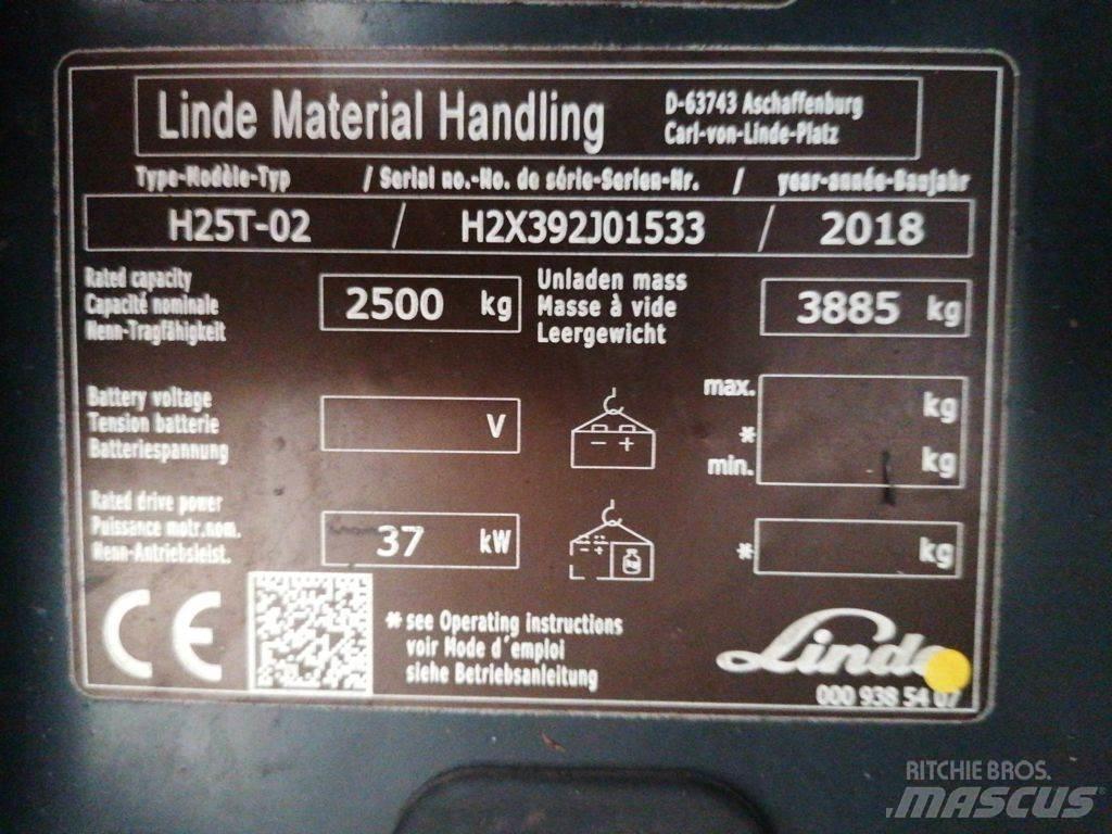 Linde H25T-02 LPG gaffeltrucks
