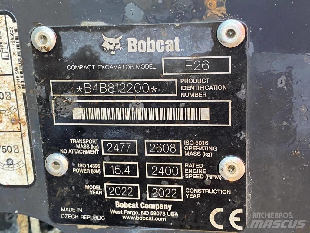 Bobcat E 26 Minigravemaskiner