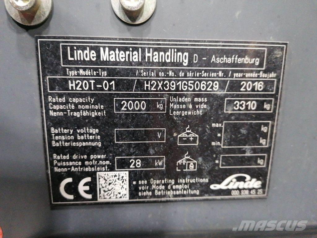 Linde H20T-01 LPG gaffeltrucks