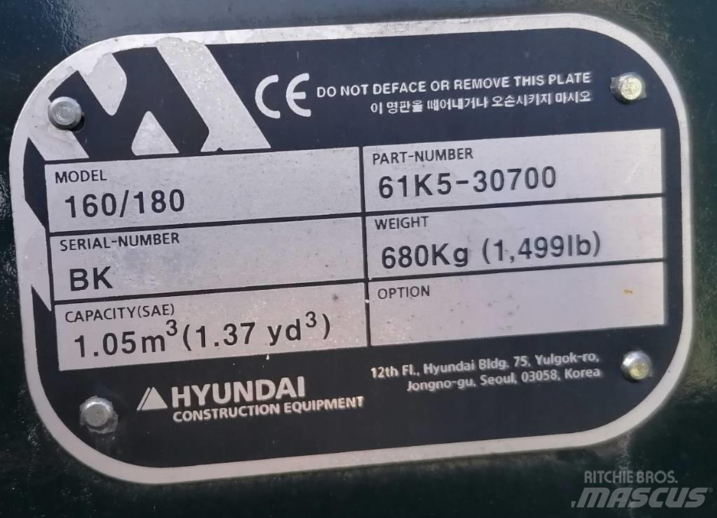 Hyundai 1.05m3_HX180 Skovle