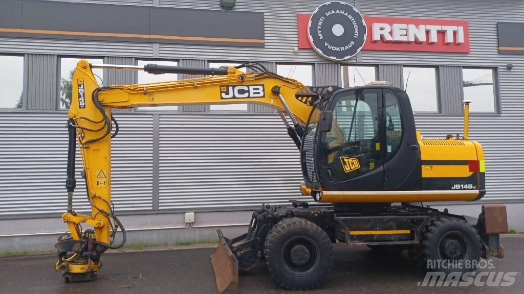 JCB JS 145 W Gravemaskiner på hjul
