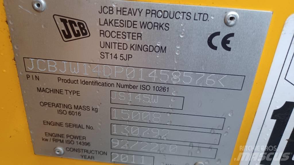 JCB JS 145 W Gravemaskiner på hjul