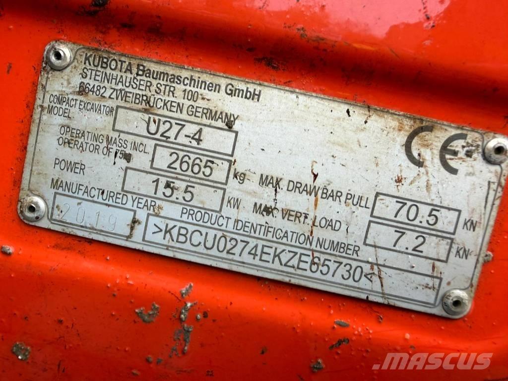 Kubota U 27-4 Minigravemaskiner