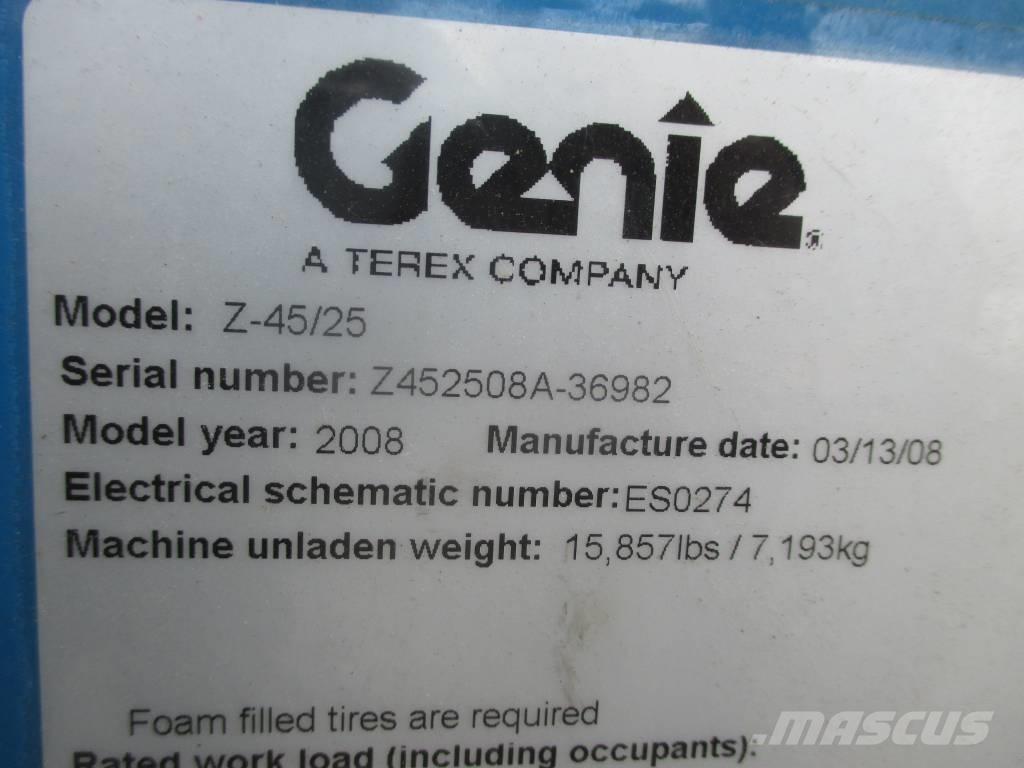 Genie Z 45/25 J DC Bomlifte med knækarm