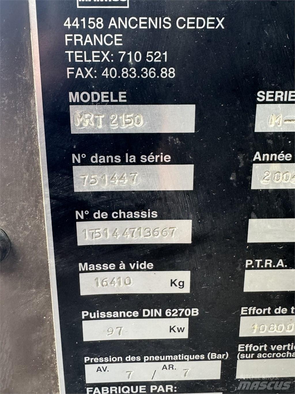Manitou MRT 2150 Teleskoplæssere