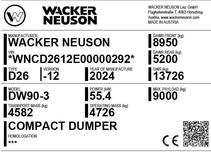 Wacker Neuson DW90-3 Dumpere