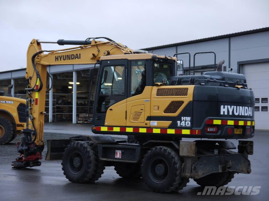 Hyundai HW 140 Gravemaskiner på hjul
