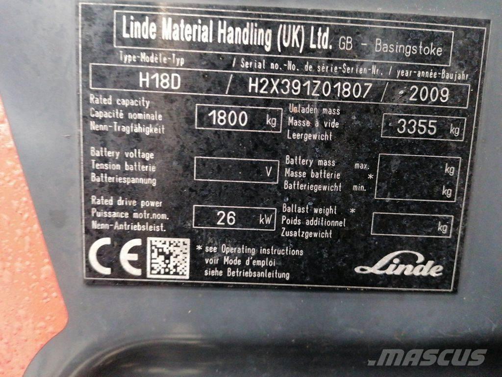 Linde H18D Diesel gaffeltrucks
