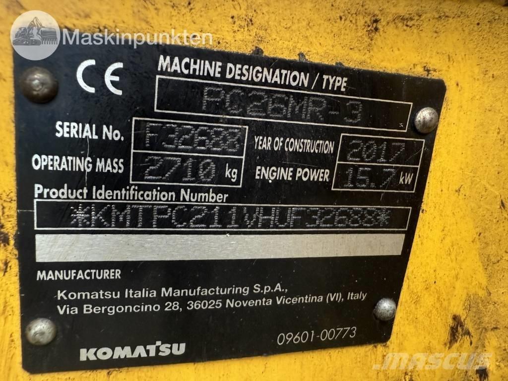 Komatsu PC 26 MR Minigravemaskiner
