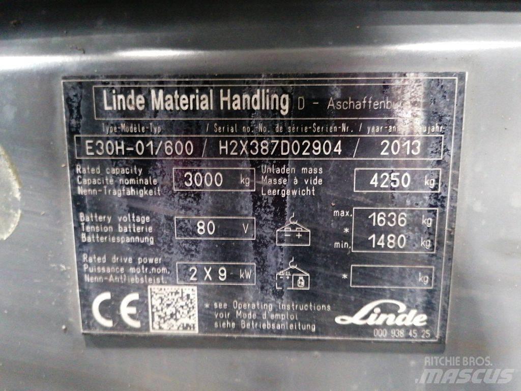 Linde E30H-01/600 El gaffeltrucks