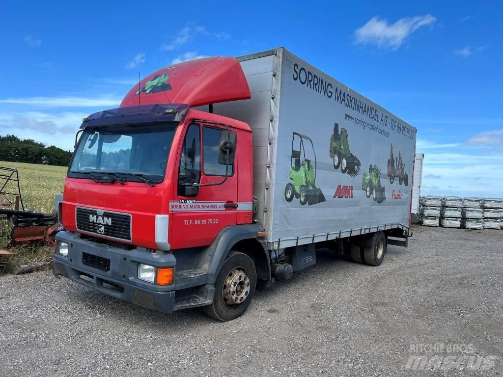 MAN 14.224 Lastbil med lad/Flatbed