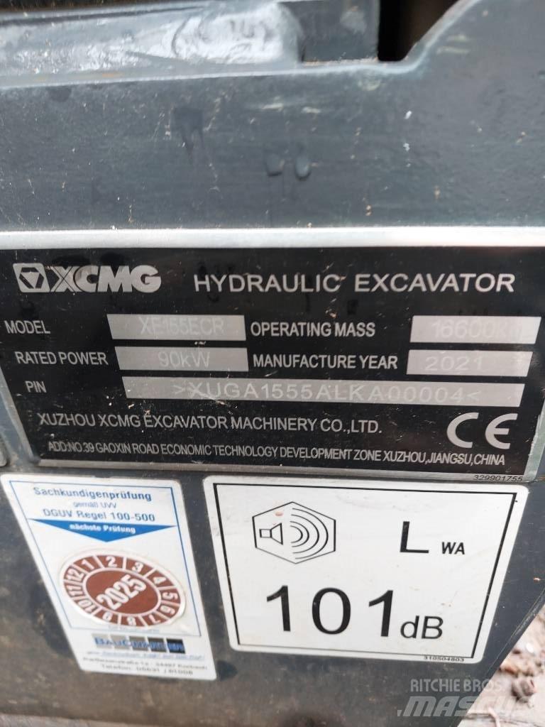 XCMG XE 155 ECR Gravemaskiner på larvebånd