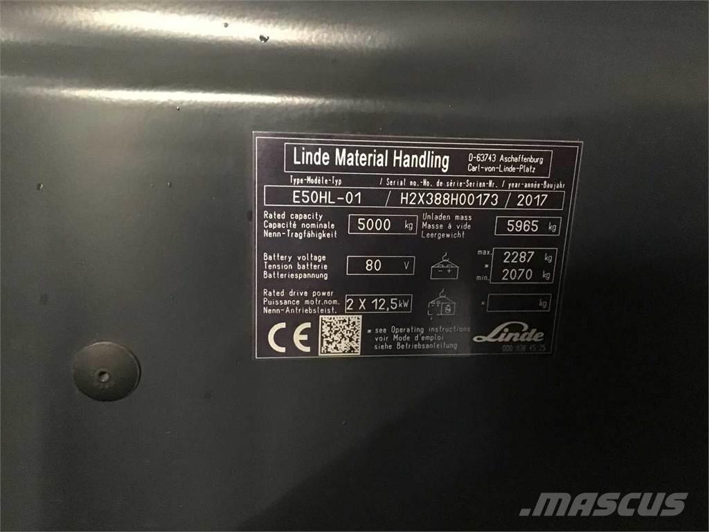 Linde E50HL El gaffeltrucks