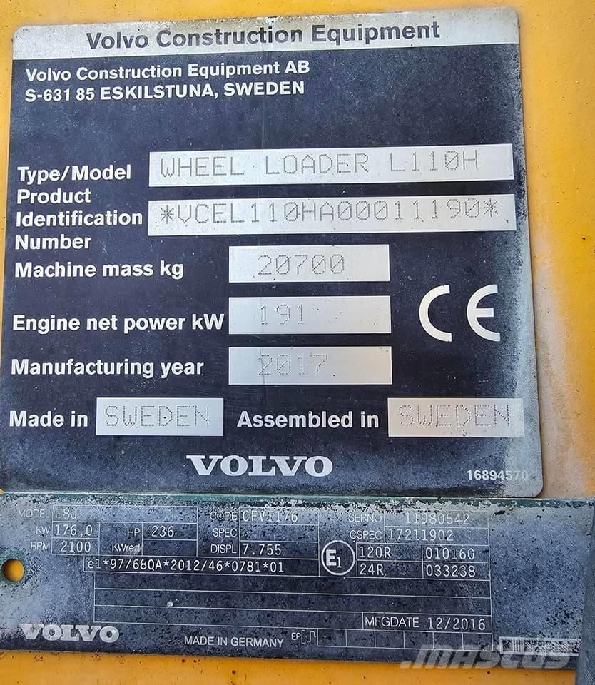 Volvo L 110 H Læssemaskiner på hjul