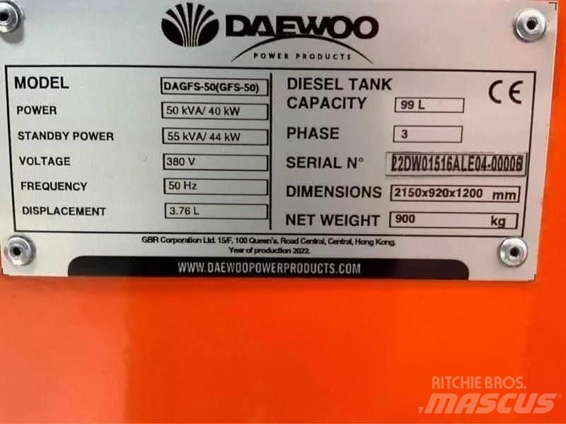 Daewoo DAGFS-50 Dieselgeneratorer
