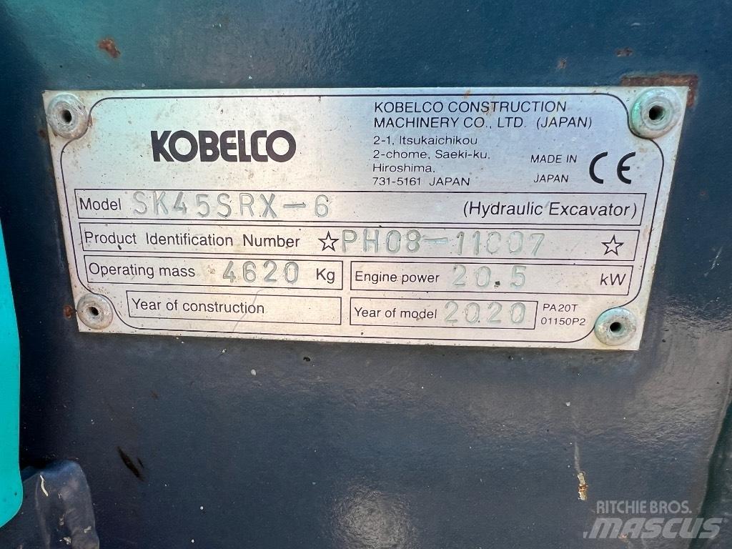 Kobelco SK 45 SRX-6 Minigravemaskiner