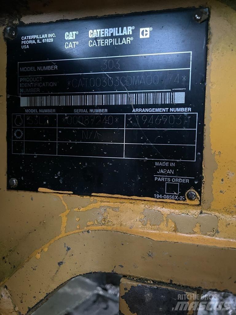 CAT 303 CR Minigravemaskiner