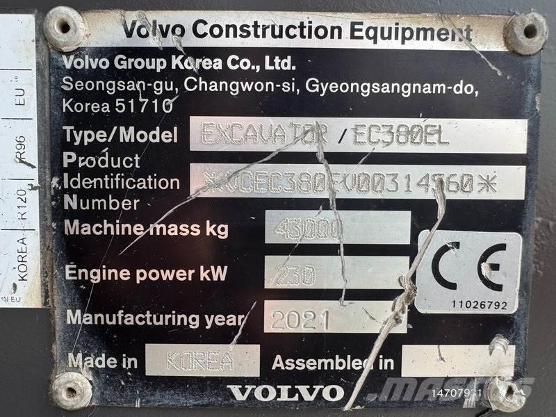 Volvo EC 380 EL Gravemaskiner på larvebånd