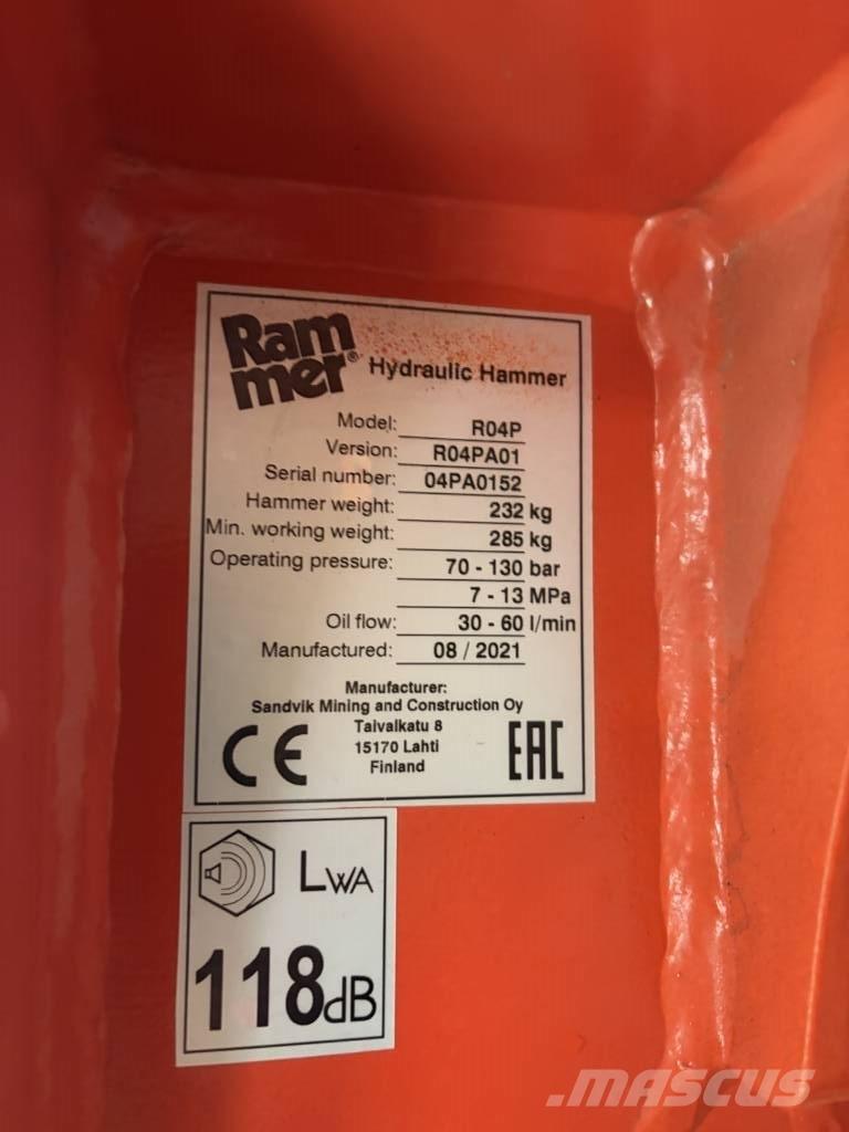Rammer R04P Hydraulik / Trykluft hammere