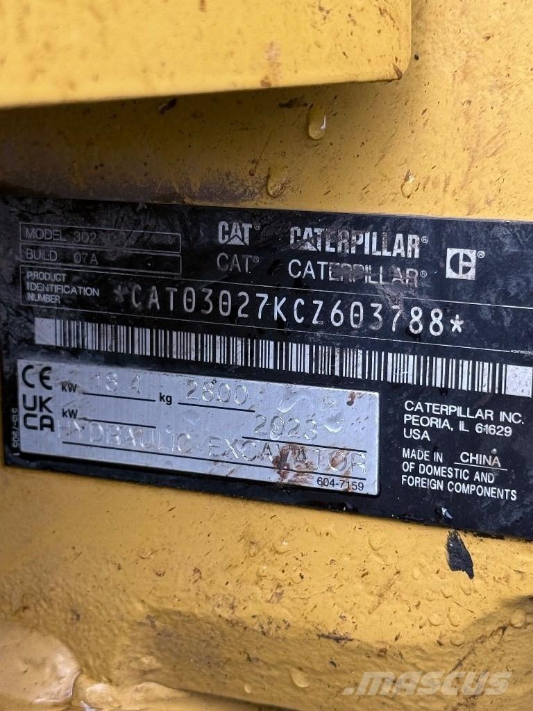 CAT 302.7 CR Minigravemaskiner