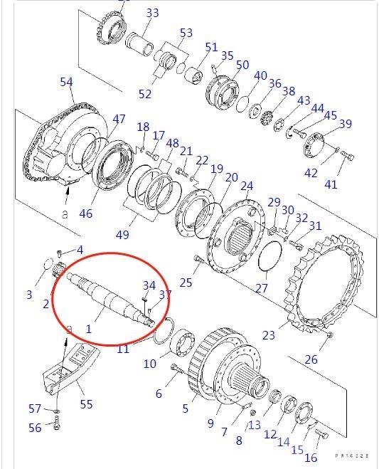 Komatsu D155 Gear