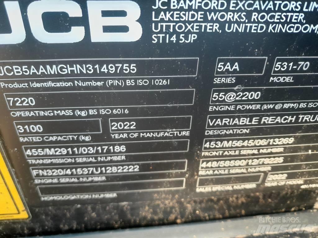 JCB 531-70 Teleskoplæssere til landbrug