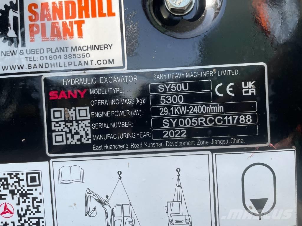 Sany SY 50 U Minigravemaskiner