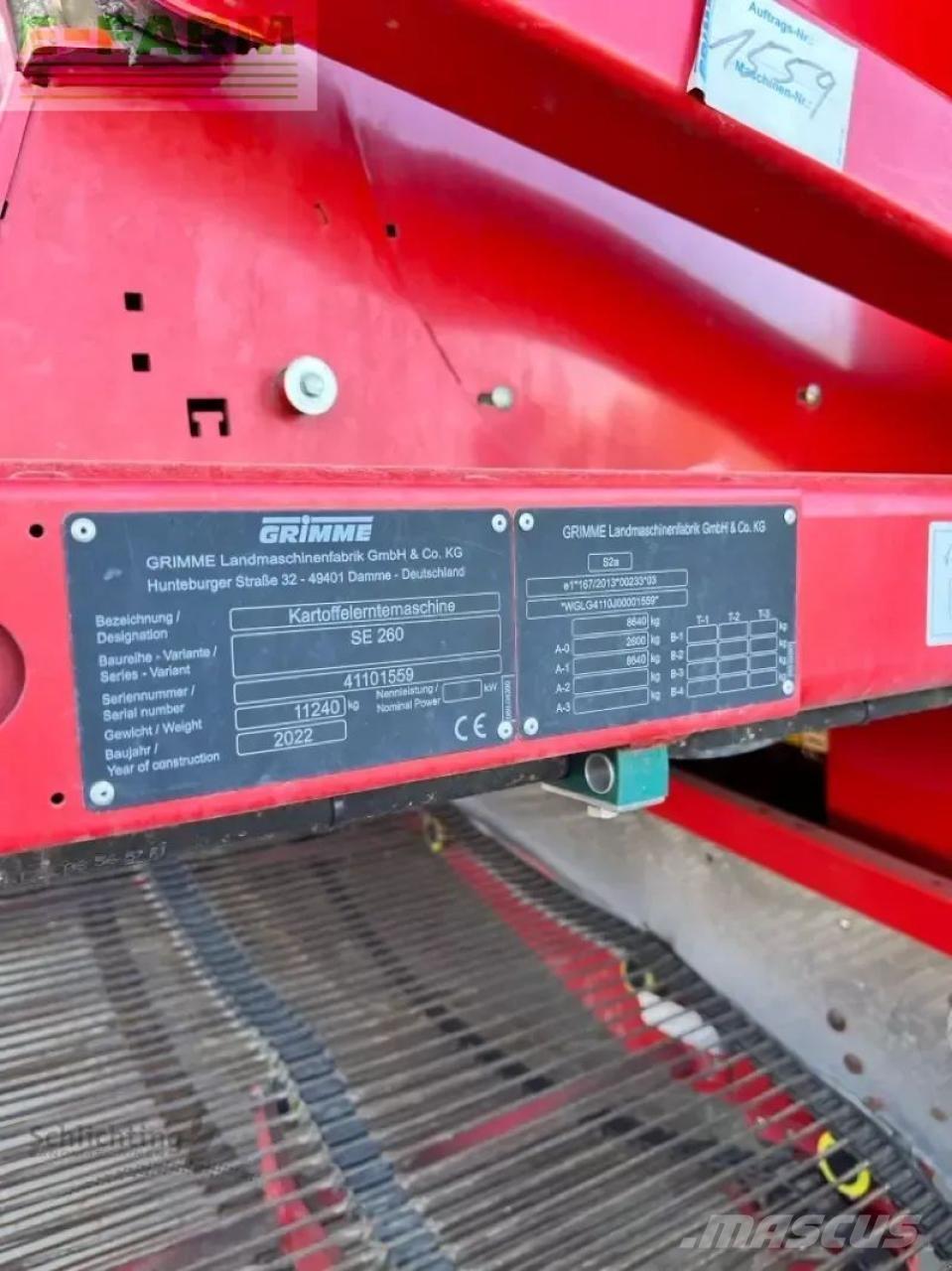 Grimme se260 Kartoffelmaskiner - Andet udstyr