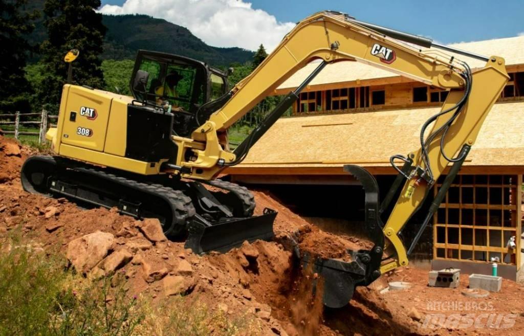 CAT 308 E CR UTHYRES Midi-gravemaskiner 7t - 12t